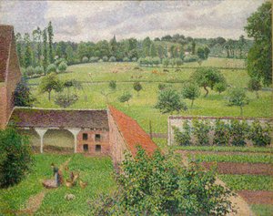 Blick aus meinem Fenster, Eragny-sur-Epte von Camille Pissarro