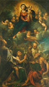 Madonna in Herrlichkeit oder Madonna mit Kind und Heiligen