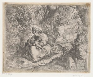 Ruhe auf der Flucht nach Ägypten von Camillo Procaccini