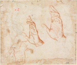 Studie von Händen verso, ca. 1590 von Camillo Procaccini