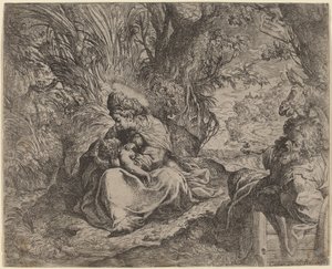 Die Rast auf der Flucht nach Ägypten von Camillo Procaccini