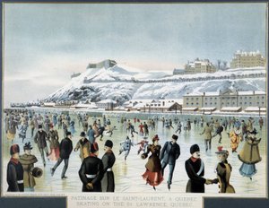 Schlittschuhlaufen auf dem St. Lawrence in Quebec City