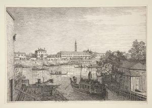 An den Schleusen von Dolo, aus der Serie Vedute (Ansichten) von Canaletto (Giovanni Antonio Canal)