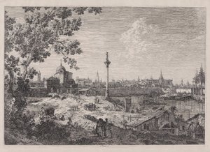 Imaginäre Ansicht von Padua, aus der Serie Vedute (Ansichten) von Canaletto (Giovanni Antonio Canal)