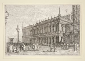 La Libreria. V., aus der Serie Vedute (Ansichten) von Canaletto (Giovanni Antonio Canal)