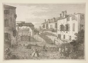 Le Porte del Dolo (Die Schleusen von Dolo), aus der Serie Vedute (Ansichten) von Canaletto (Giovanni Antonio Canal)