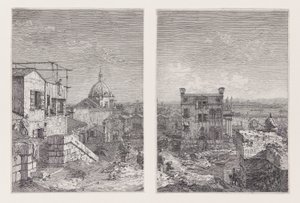 Das Haus mit dem Peristyl, aus der Serie Vedute (Ansichten) von Canaletto (Giovanni Antonio Canal)