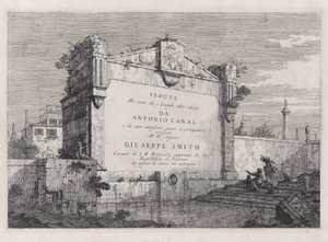 Titelblatt, aus der Serie Vedute (Ansichten) von Canaletto (Giovanni Antonio Canal)