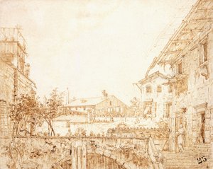 Ein Blick auf eine Terrasse in Padua von Giovanni Antonio Canal