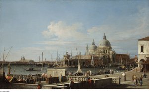 Nach Canaletto - Venedig, die Dogana und Santa Maria della Salute vom Molo, ca. 1740 - 1760 von Canaletto