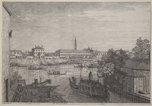 Vor den Toren von Dolo von Canaletto