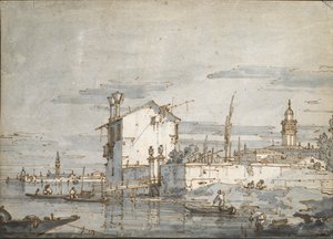 Eine Insel in der Lagune von Canaletto