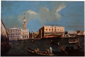 Canal Grande, Piazzetta und Dogenpalast in Venedig, 18. Jahrhundert
