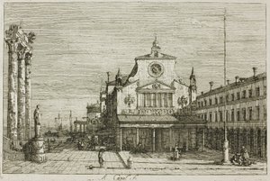 Imaginäre Ansicht von S. Giacomo di Rialto, aus Vedute von Canaletto