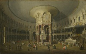 London: Innenansicht der Rotunde in Ranelagh, 1754