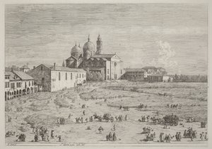 Santa Giustina am Prato della Valle von Canaletto