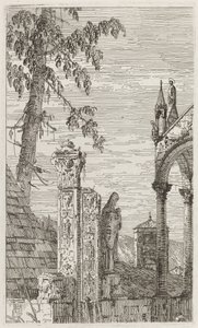 Das Grab des Bischofs (Mitte) von Canaletto