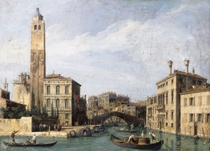 Der Canal Grande mit San Geremia, Palazzo Labia und dem Eingang zum Cannaregio, ca. 1726-1730