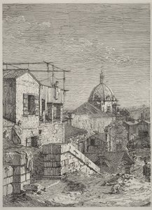 Das Haus mit der Inschrift [links] von Canaletto