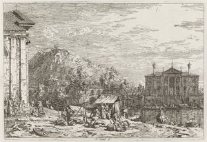 Der Markt in Dolo von Canaletto