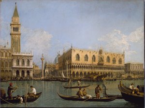 Der Mole, Blick vom Becken des Markusplatzes auf Venedig