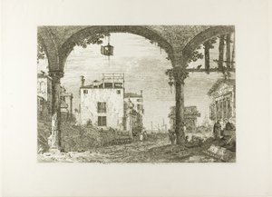 Der Portikus mit der Laterne, aus Vedute von Canaletto