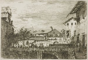 Die Terrasse, aus Vedute von Canaletto