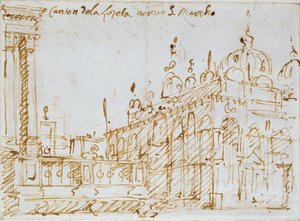 Venedig: Markusplatz und die Loggetta von Canaletto