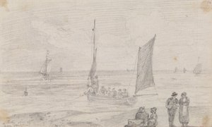 Eine Gruppe geht in der Nähe des Strandes von Brighton, 18. September 1815 von Capt. Thomas Hastings