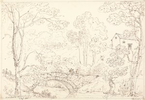 Brücke in der Nähe der Loweswater Kirche, 2. August 1835 von Capt. Thomas Hastings