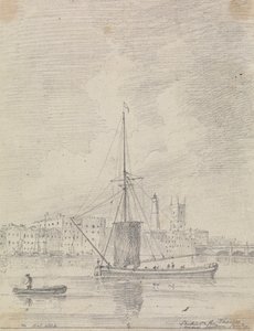 Schiffe auf der Themse in der Nähe der London Bridge, Oktober 1816 von Capt. Thomas Hastings