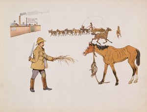 Auf dem Weg zur Chevril-Fabrik, aus The Leaguer of Ladysmith, 1900