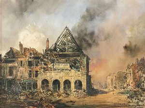 Peronne, ca. 1914-18 von Captain Edward Henry Handley Read