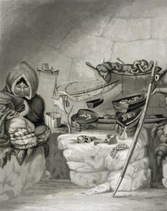 Innenansicht einer Eskimo-Schneehütte, Winter Island 1822, graviert von Edward Francis Finden (1791-1857) veröffentlicht von John Murray, 1824 von Captain George Francis Lyon