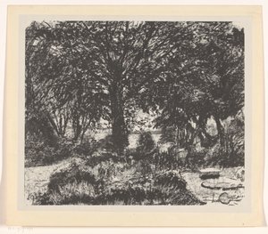 Garten mit großem Baum von Carel Adolph Lion Cachet