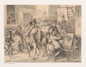 Künstler wandelt über die Straße von Carel Christiaan Antony Last (attributed to)