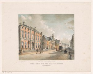 Ansicht des Grünen Waisenhauses in Groningen von Carel Christiaan Antony Last