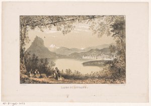 Blick auf den Luganersee von Carel Christiaan Antony Last