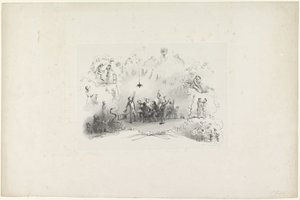 Karikatur aus dem Leidener Studentenalmanach, 1849 von Carel Christiaan Antony Last