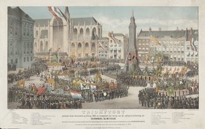 Triumphzug in Amsterdam am 19. Juni 1865 zur Feier des fünfzigsten Jahrestages des Sieges bei Waterloo von Carel Christiaan Antony Last