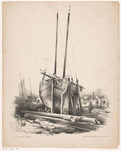 Fischerboot in Reparatur