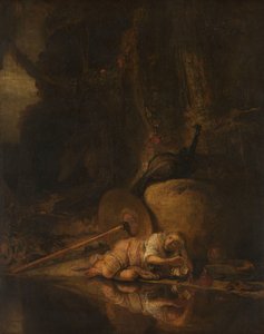 Hera versteckt sich während der Schlacht der Götter und Giganten von Carel Fabritius (copy after)