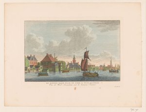 Ansicht des Dorfes Westzaandam über das Wasser von Carel Frederik Bendorp (I)