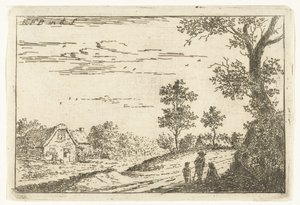 Landschaft mit Bauernhof von Carel Frederik Bendorp (I)