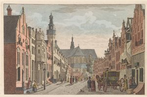 Langestraat in Alkmaar, ca. 1790 von Carel Frederik Bendorp (I)