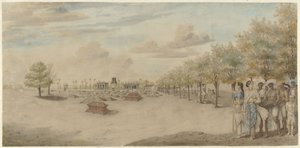Friedhof mit Begräbniszug in Indien von Carel Frederik Reimer
