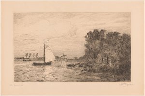Ansicht der Vecht bei Weesp von Carel Nicolaas Storm van 