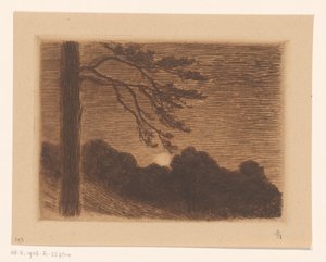 Landschaft mit aufgehender Mond von Carel Nicolaas Storm van 