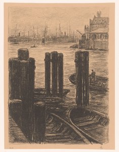 Pfahlwerk im Hafen von Hamburg