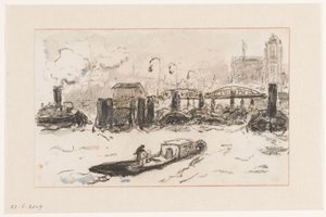 Ansicht des Hafens von Hamburg von Carel Nicolaas Storm van 